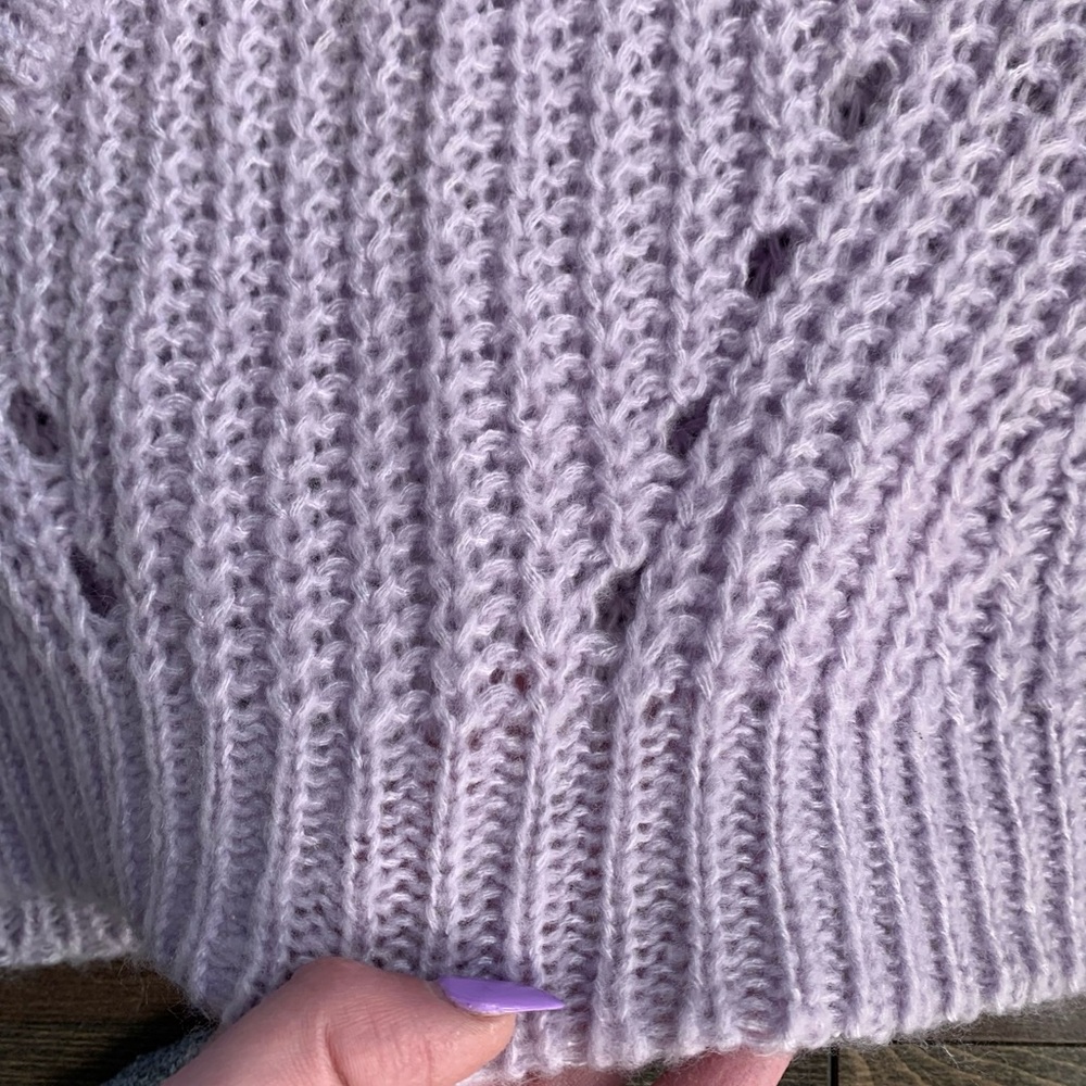 American Eagle Lilac Knit Pullover Sweater - Picture 8 of 12